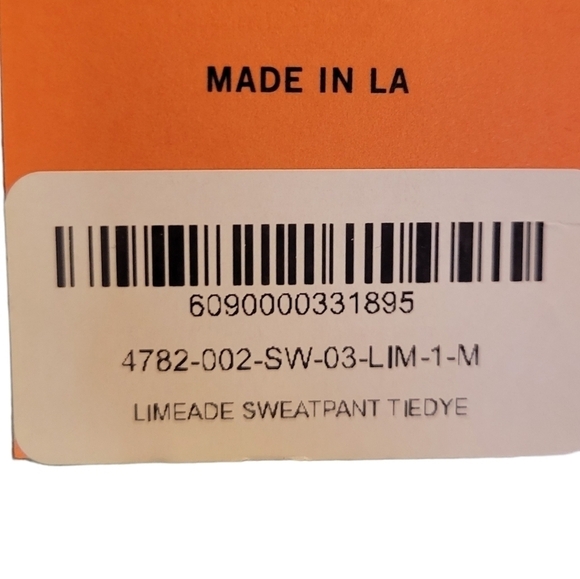 La' Detresse Acid Wash Limeade Tie Dye Sweatpants •M - Picture 14 of 15